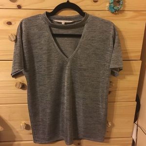 Gray XS V-cut Rachel Roy T Shirt